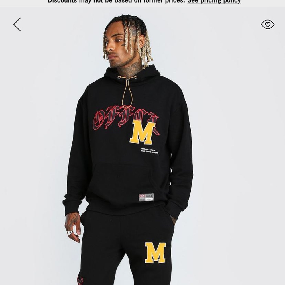 Large Top & Bottom boohooman sweatsuit